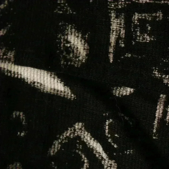 Chico's Design Pattern Linen layering top jacket  women 0 black/white snaps - Picture 8 of 8